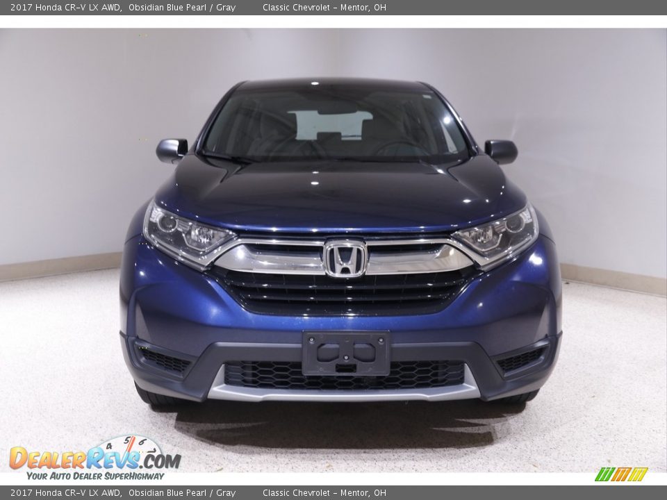 2017 Honda CR-V LX AWD Obsidian Blue Pearl / Gray Photo #2