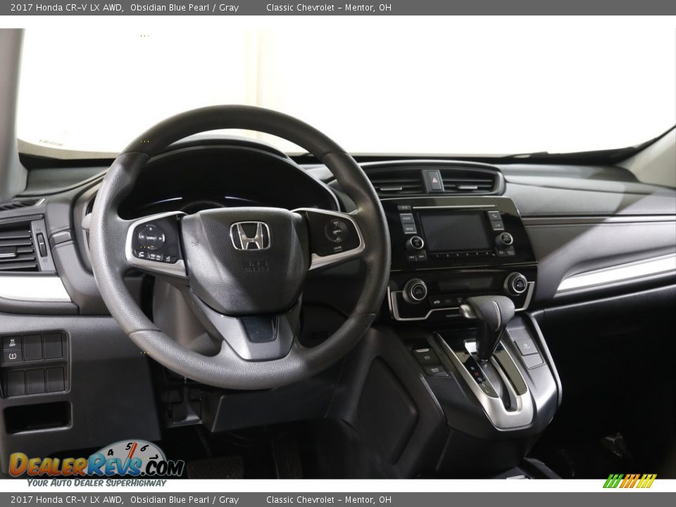 2017 Honda CR-V LX AWD Obsidian Blue Pearl / Gray Photo #6