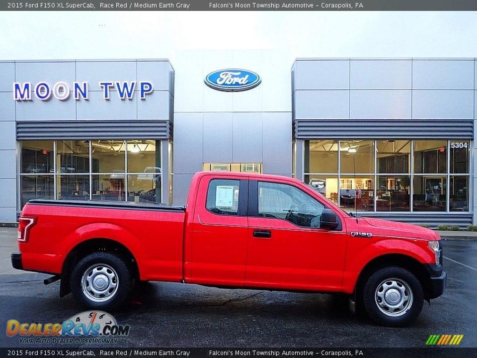 2015 Ford F150 XL SuperCab Race Red / Medium Earth Gray Photo #1