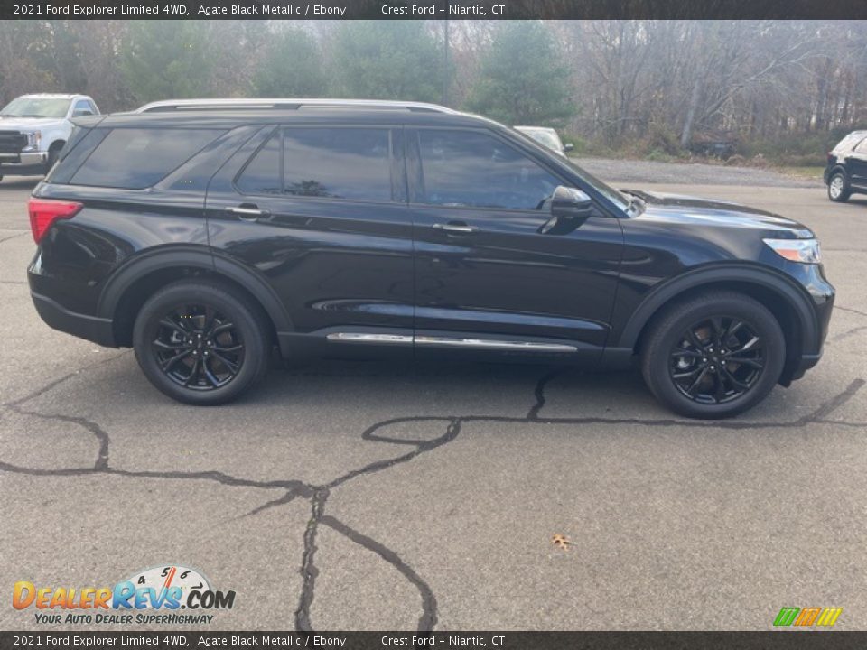 2021 Ford Explorer Limited 4WD Agate Black Metallic / Ebony Photo #2