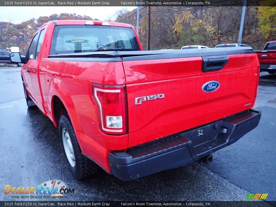 2015 Ford F150 XL SuperCab Race Red / Medium Earth Gray Photo #4