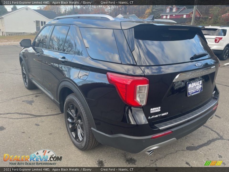 2021 Ford Explorer Limited 4WD Agate Black Metallic / Ebony Photo #5