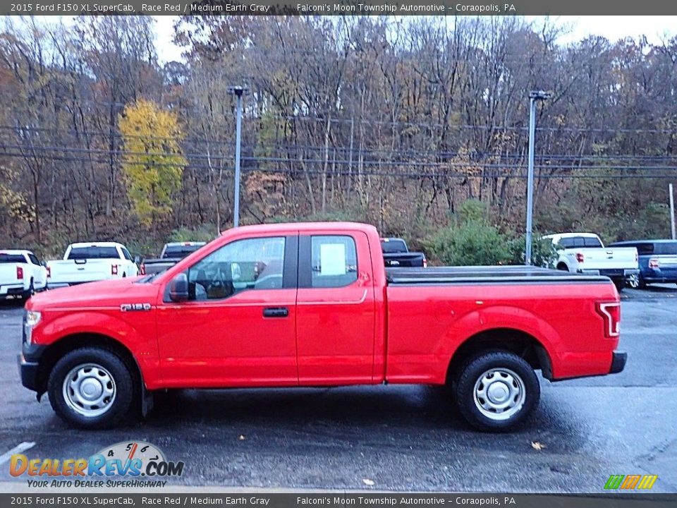 2015 Ford F150 XL SuperCab Race Red / Medium Earth Gray Photo #5