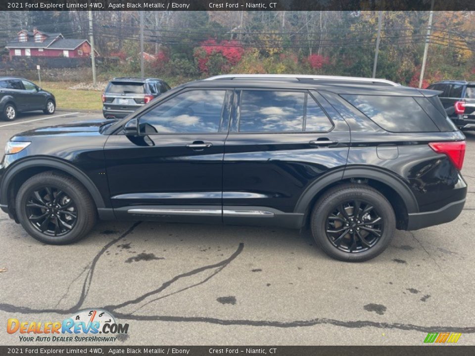 2021 Ford Explorer Limited 4WD Agate Black Metallic / Ebony Photo #6