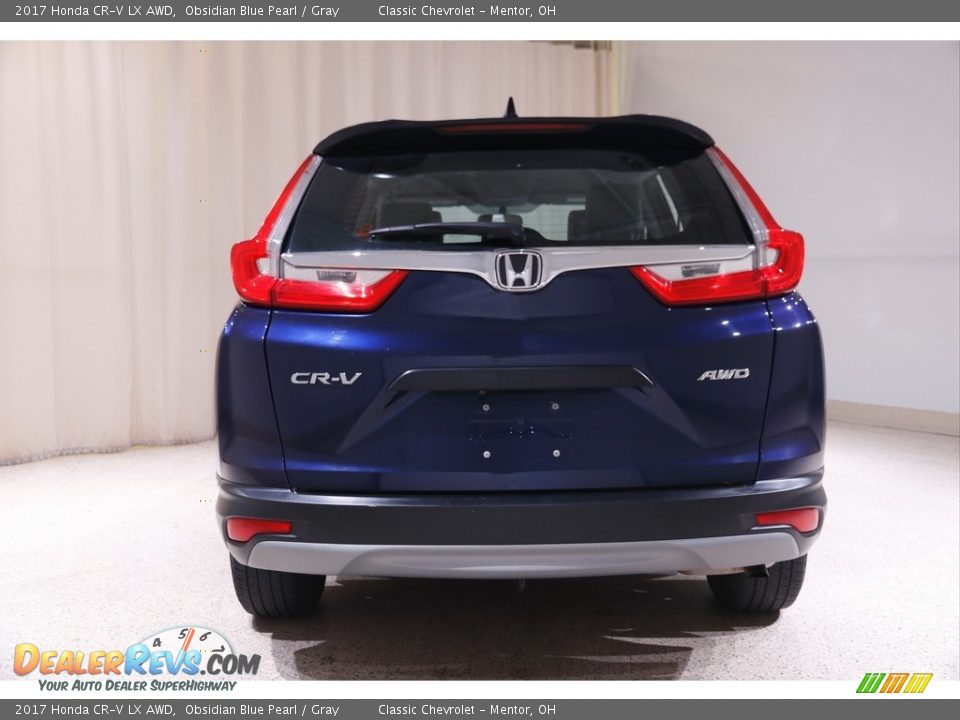 2017 Honda CR-V LX AWD Obsidian Blue Pearl / Gray Photo #18