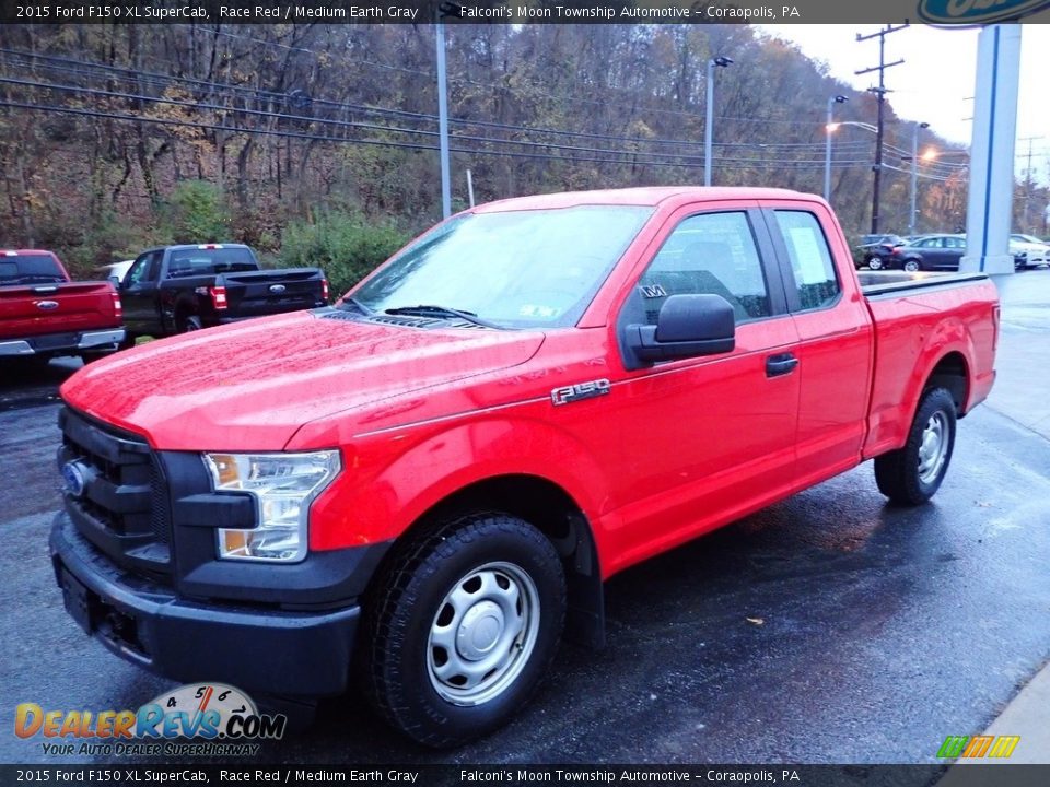 2015 Ford F150 XL SuperCab Race Red / Medium Earth Gray Photo #6
