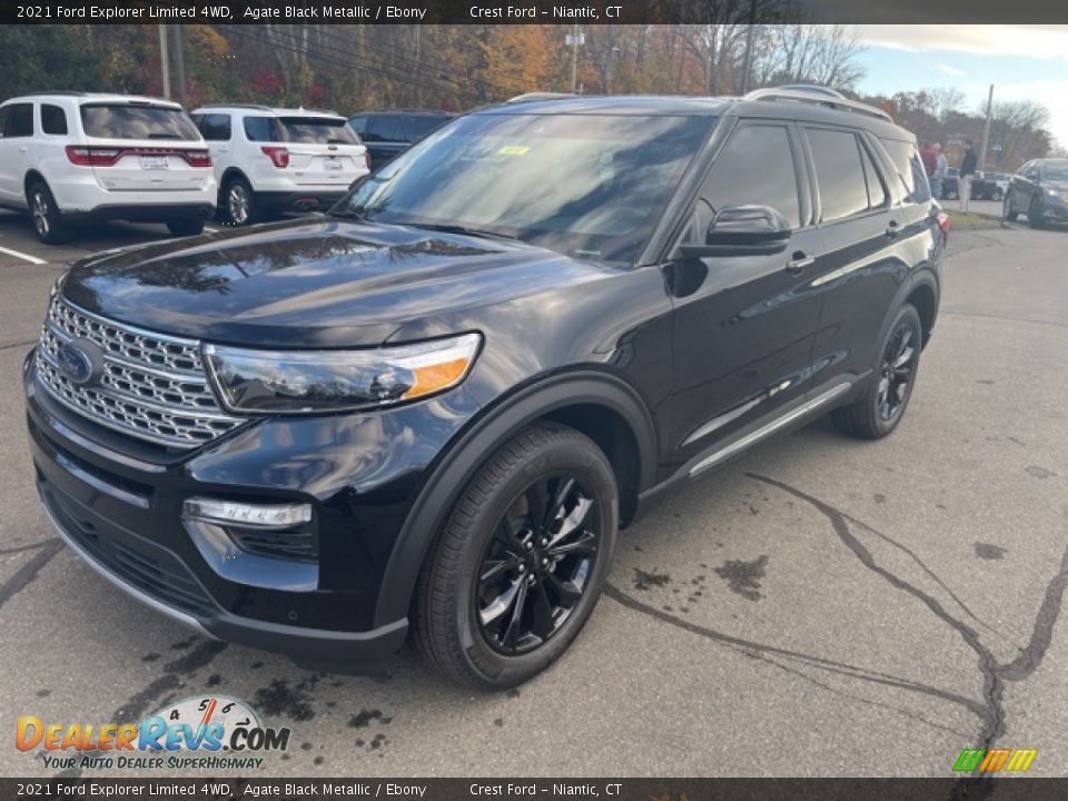 2021 Ford Explorer Limited 4WD Agate Black Metallic / Ebony Photo #7