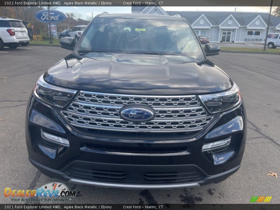 2021 Ford Explorer Limited 4WD Agate Black Metallic / Ebony Photo #8