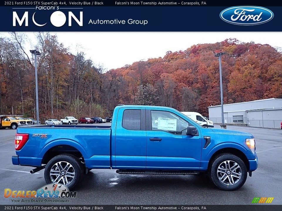 2021 Ford F150 STX SuperCab 4x4 Velocity Blue / Black Photo #1