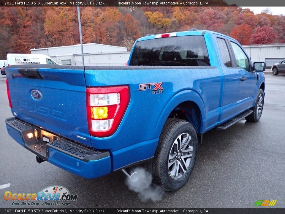 2021 Ford F150 STX SuperCab 4x4 Velocity Blue / Black Photo #2