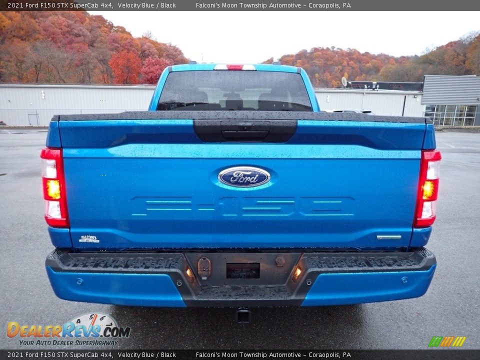 2021 Ford F150 STX SuperCab 4x4 Velocity Blue / Black Photo #3