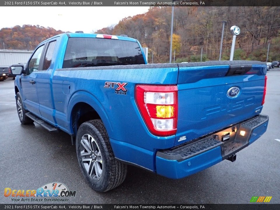 2021 Ford F150 STX SuperCab 4x4 Velocity Blue / Black Photo #4