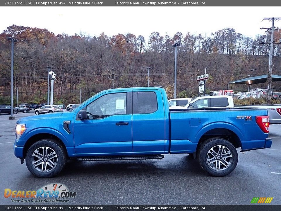 Velocity Blue 2021 Ford F150 STX SuperCab 4x4 Photo #5