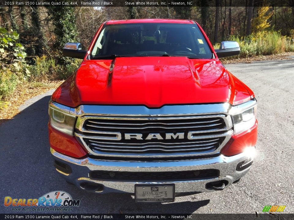 2019 Ram 1500 Laramie Quad Cab 4x4 Flame Red / Black Photo #3