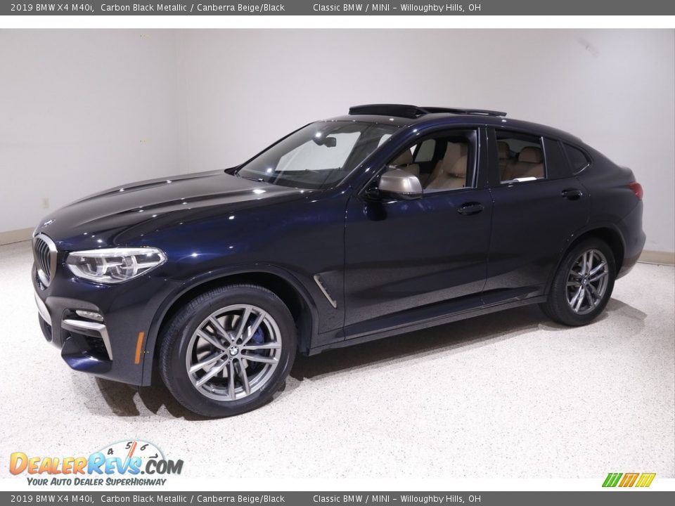 2019 BMW X4 M40i Carbon Black Metallic / Canberra Beige/Black Photo #3