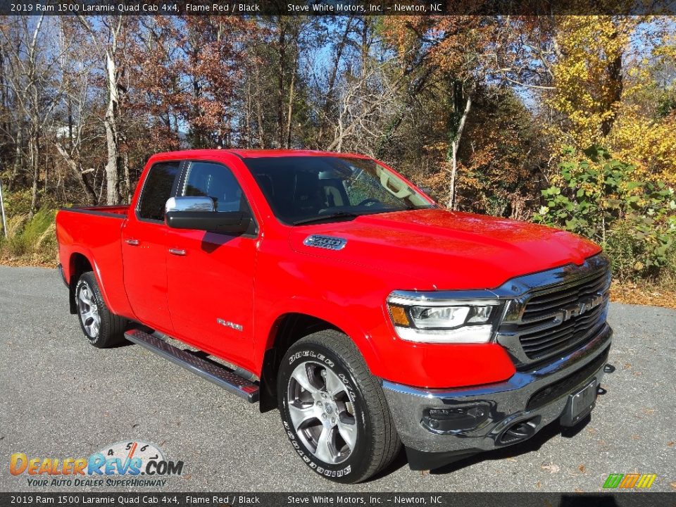 2019 Ram 1500 Laramie Quad Cab 4x4 Flame Red / Black Photo #4