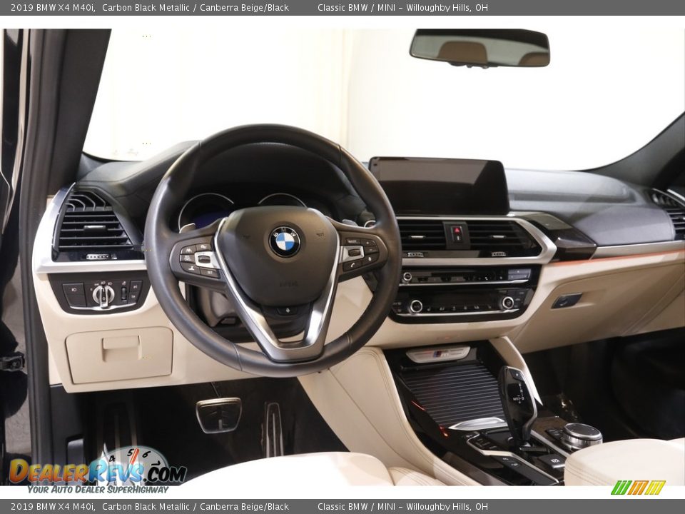 2019 BMW X4 M40i Carbon Black Metallic / Canberra Beige/Black Photo #6