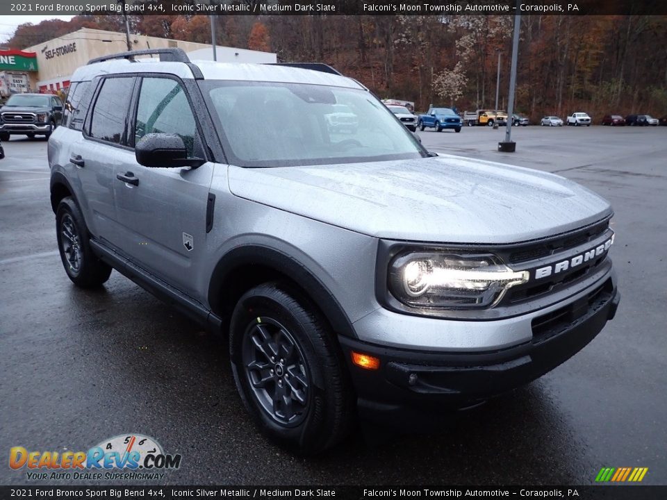 2021 Ford Bronco Sport Big Bend 4x4 Iconic Silver Metallic / Medium Dark Slate Photo #9