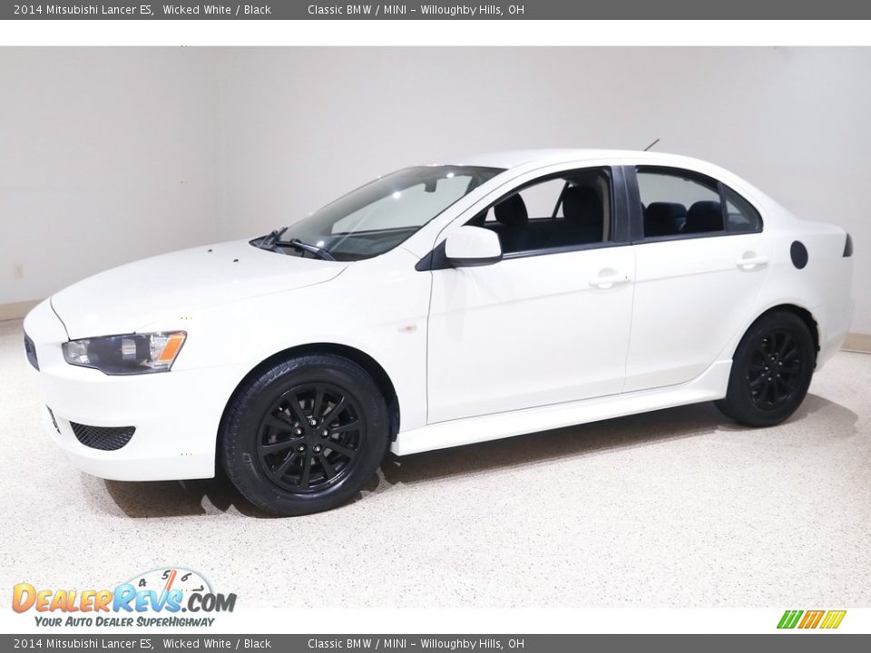 2014 Mitsubishi Lancer ES Wicked White / Black Photo #3