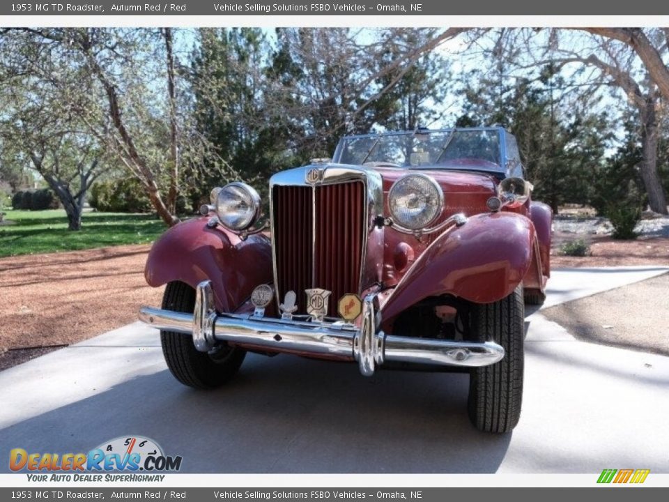 1953 MG TD Roadster Autumn Red / Red Photo #10