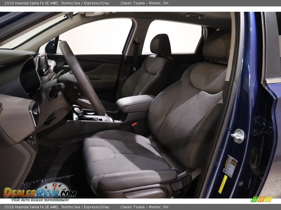 2019 Hyundai Santa Fe SE AWD Stormy Sea / Espresso/Gray Photo #5