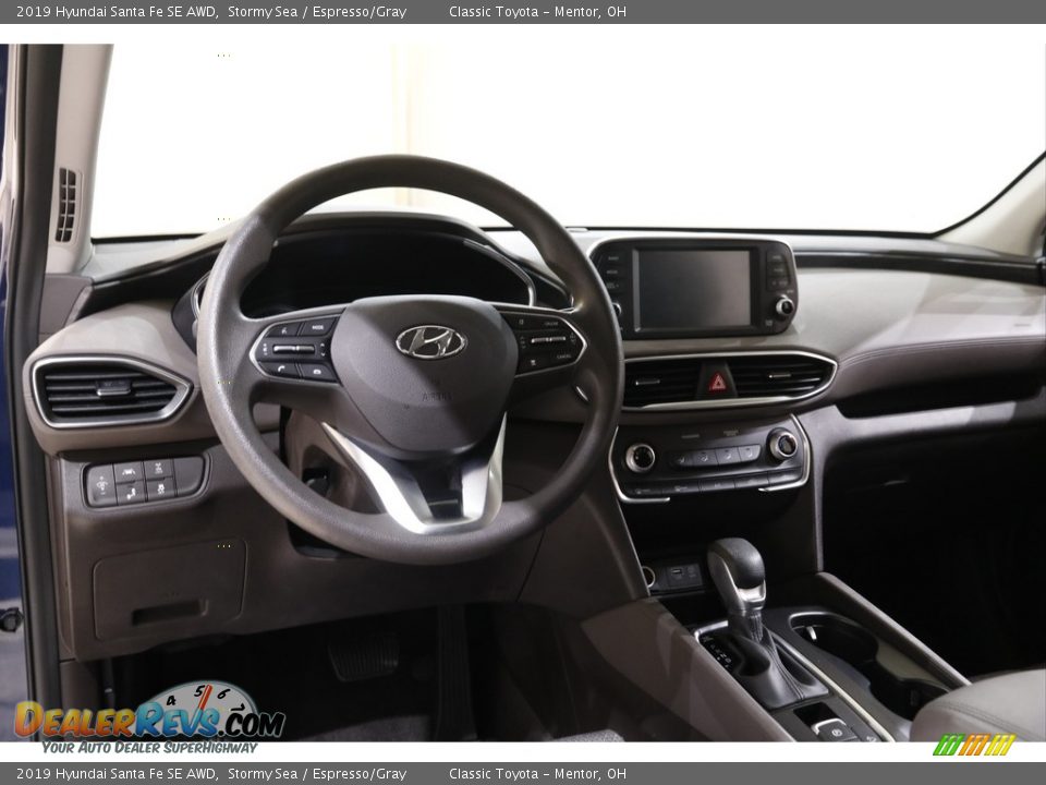 2019 Hyundai Santa Fe SE AWD Stormy Sea / Espresso/Gray Photo #6