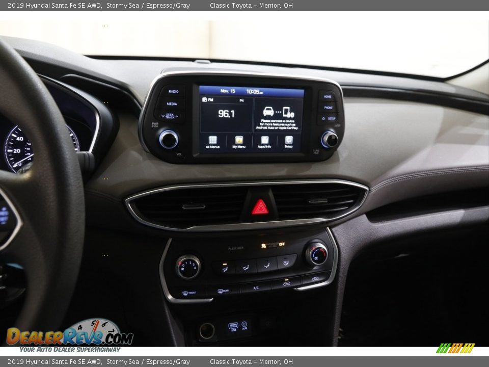 2019 Hyundai Santa Fe SE AWD Stormy Sea / Espresso/Gray Photo #9