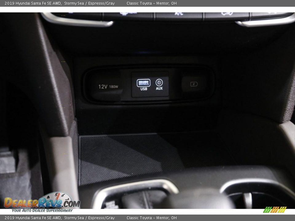 2019 Hyundai Santa Fe SE AWD Stormy Sea / Espresso/Gray Photo #12