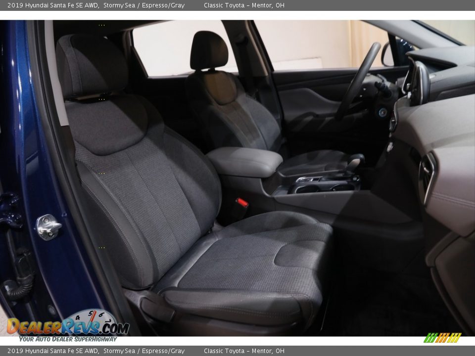 2019 Hyundai Santa Fe SE AWD Stormy Sea / Espresso/Gray Photo #14