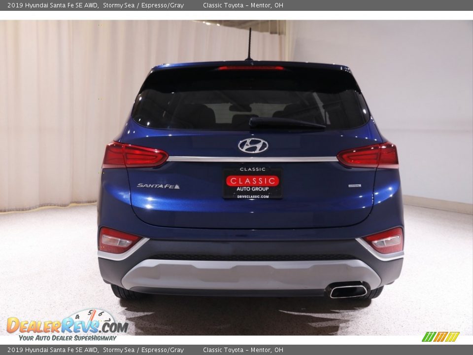 2019 Hyundai Santa Fe SE AWD Stormy Sea / Espresso/Gray Photo #17