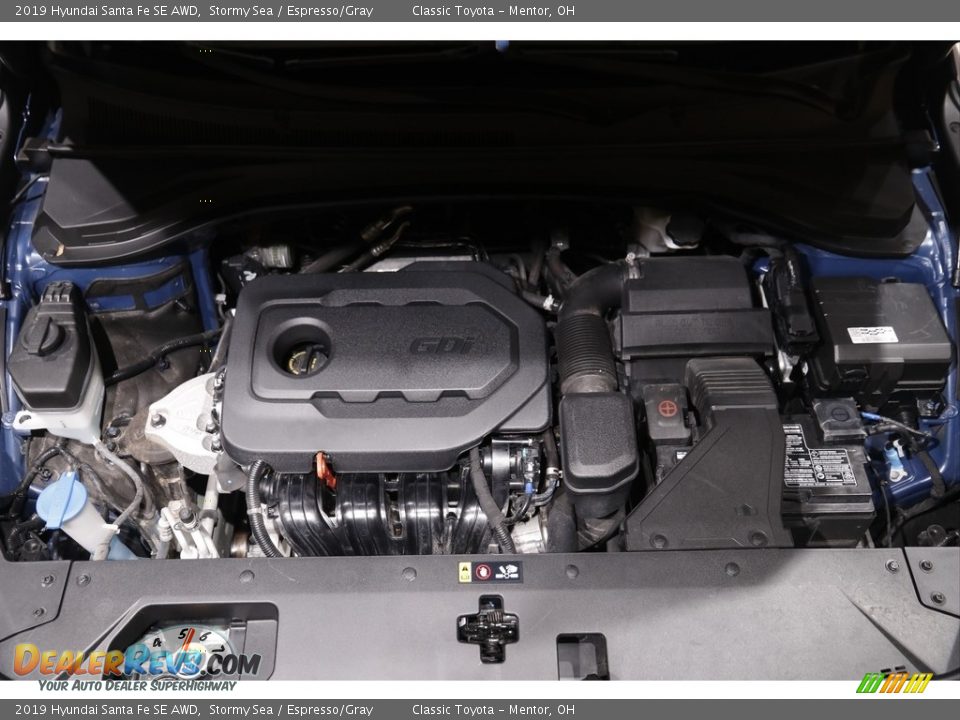 2019 Hyundai Santa Fe SE AWD Stormy Sea / Espresso/Gray Photo #18