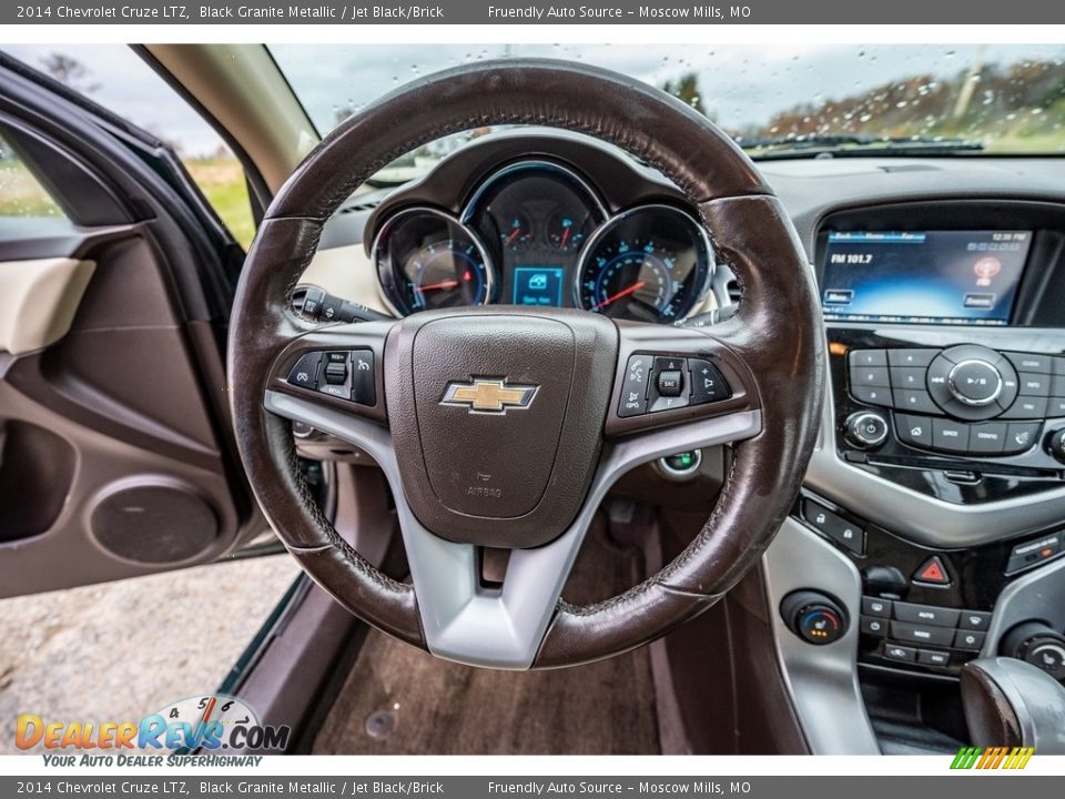 2014 Chevrolet Cruze LTZ Black Granite Metallic / Jet Black/Brick Photo #32