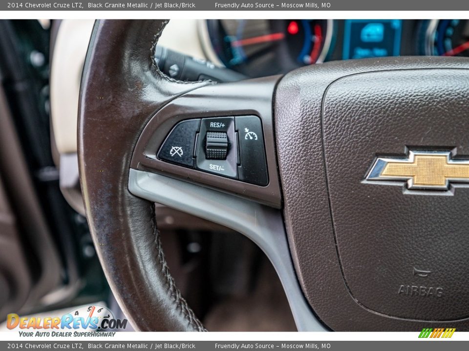 2014 Chevrolet Cruze LTZ Black Granite Metallic / Jet Black/Brick Photo #33