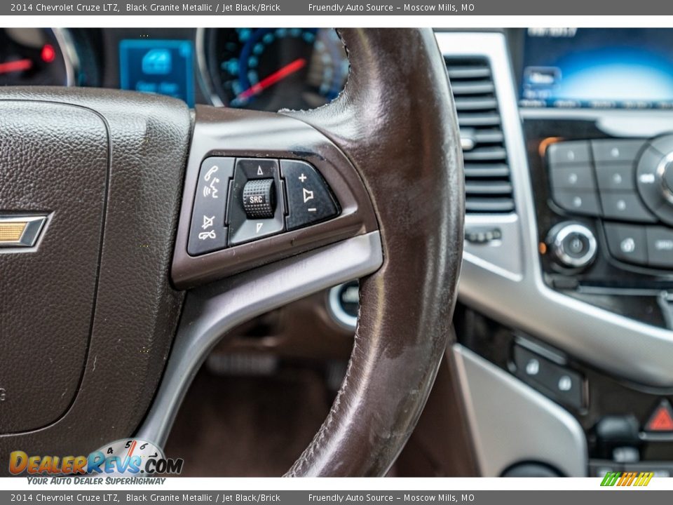 2014 Chevrolet Cruze LTZ Black Granite Metallic / Jet Black/Brick Photo #34