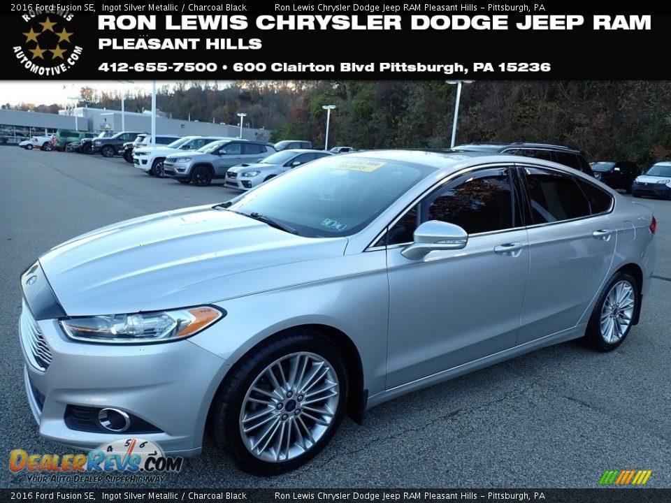 2016 Ford Fusion SE Ingot Silver Metallic / Charcoal Black Photo #1