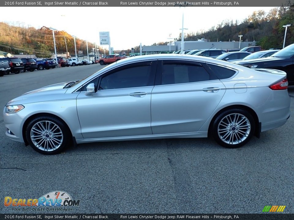 2016 Ford Fusion SE Ingot Silver Metallic / Charcoal Black Photo #2