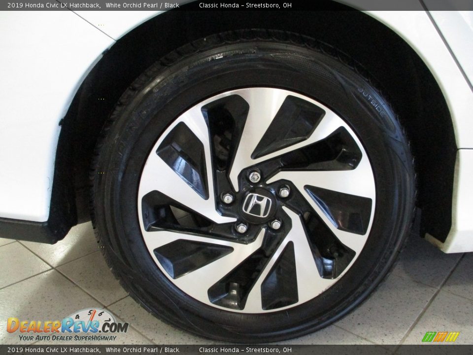 2019 Honda Civic LX Hatchback White Orchid Pearl / Black Photo #6