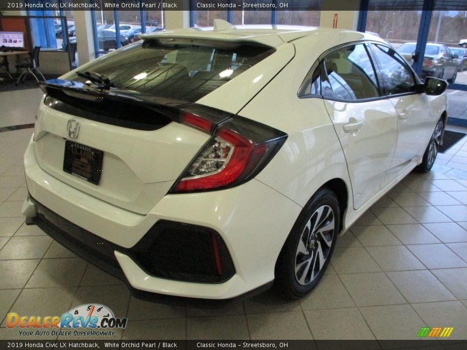 2019 Honda Civic LX Hatchback White Orchid Pearl / Black Photo #7