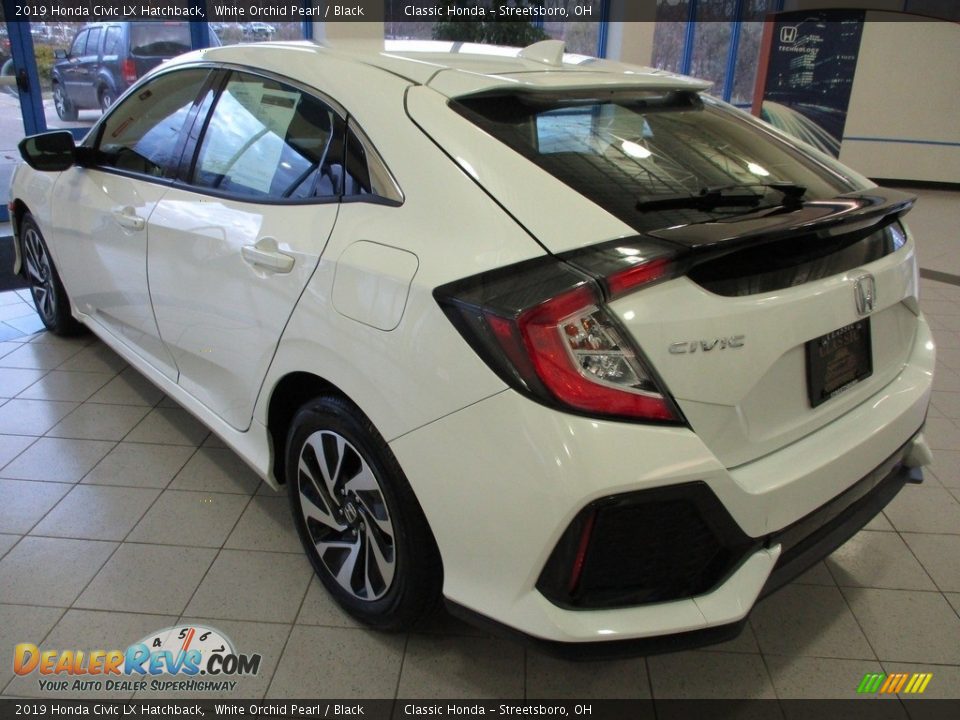 2019 Honda Civic LX Hatchback White Orchid Pearl / Black Photo #9