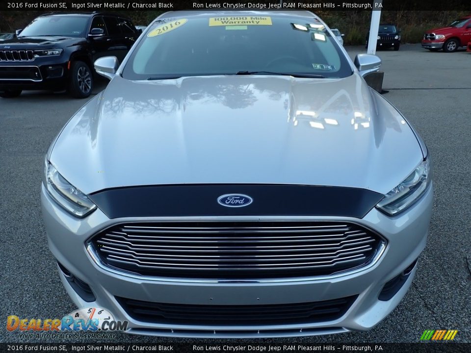 2016 Ford Fusion SE Ingot Silver Metallic / Charcoal Black Photo #9