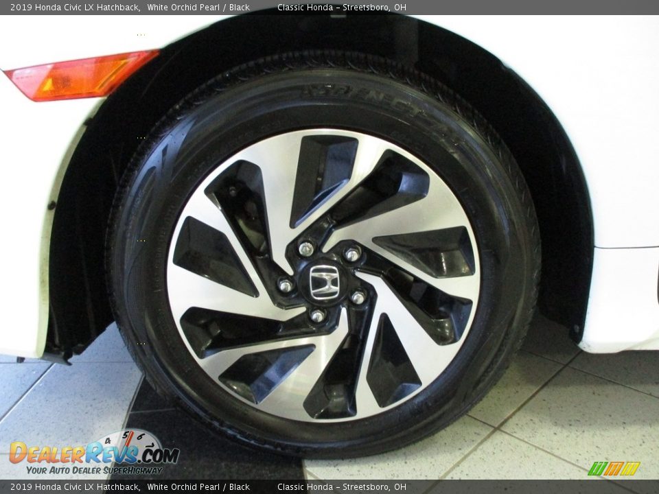 2019 Honda Civic LX Hatchback White Orchid Pearl / Black Photo #12