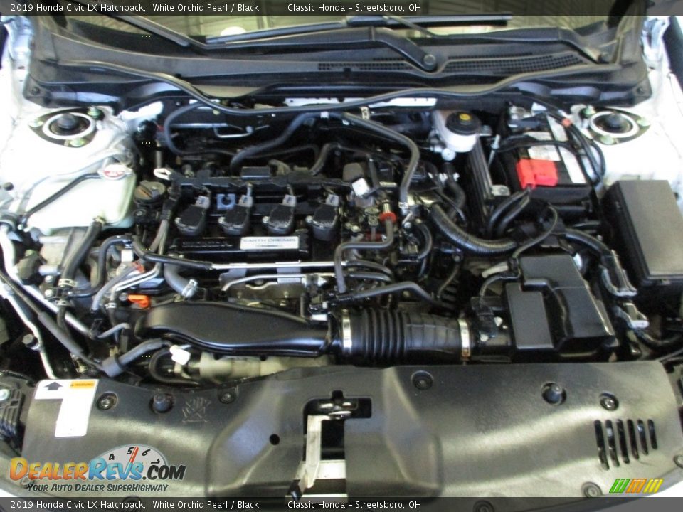 2019 Honda Civic LX Hatchback White Orchid Pearl / Black Photo #16