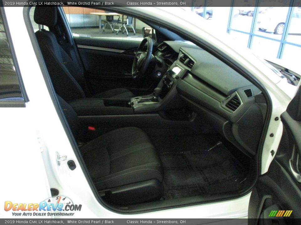 2019 Honda Civic LX Hatchback White Orchid Pearl / Black Photo #18
