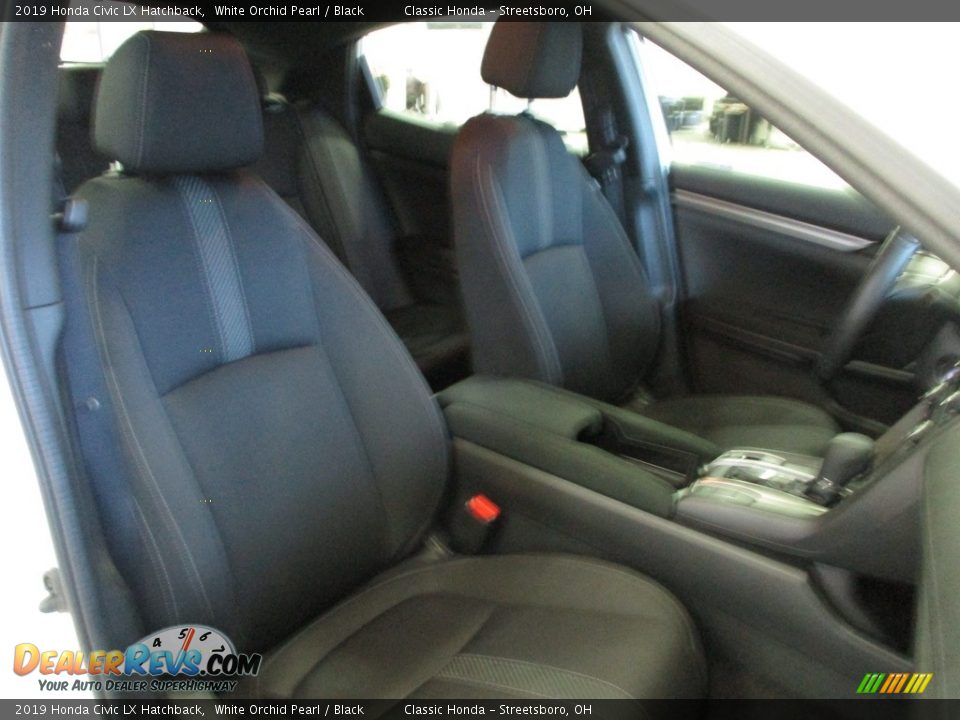 2019 Honda Civic LX Hatchback White Orchid Pearl / Black Photo #19