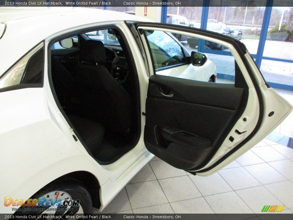 2019 Honda Civic LX Hatchback White Orchid Pearl / Black Photo #21