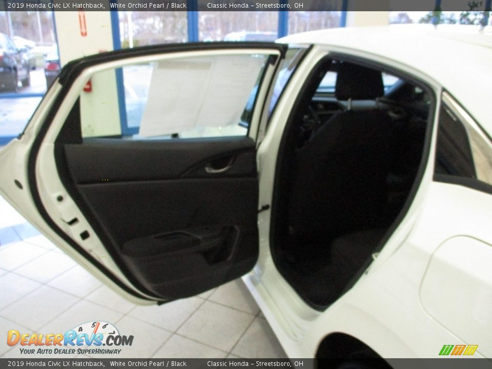 2019 Honda Civic LX Hatchback White Orchid Pearl / Black Photo #24
