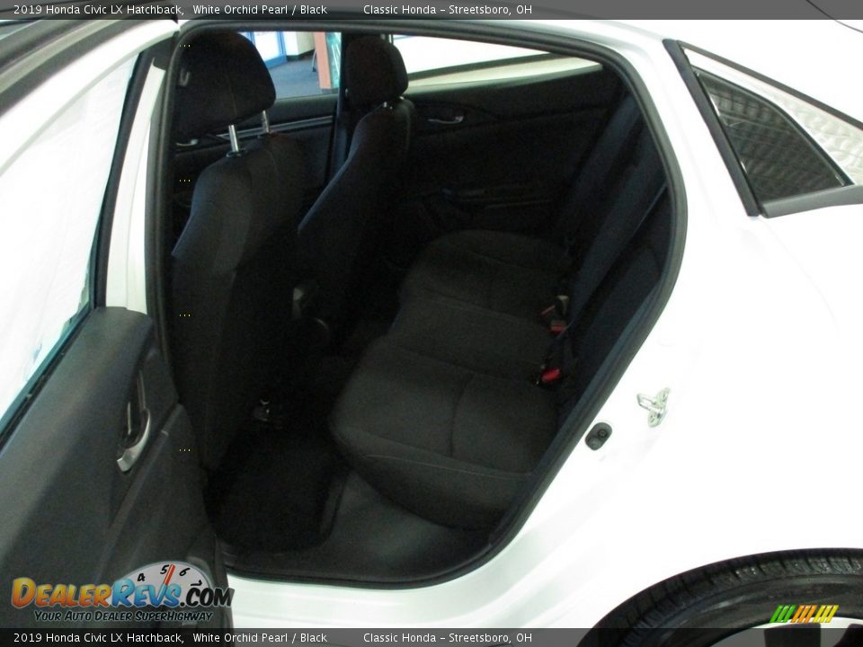 2019 Honda Civic LX Hatchback White Orchid Pearl / Black Photo #25