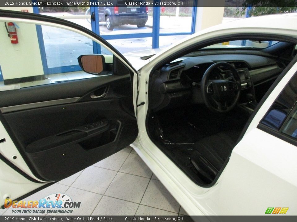 2019 Honda Civic LX Hatchback White Orchid Pearl / Black Photo #27