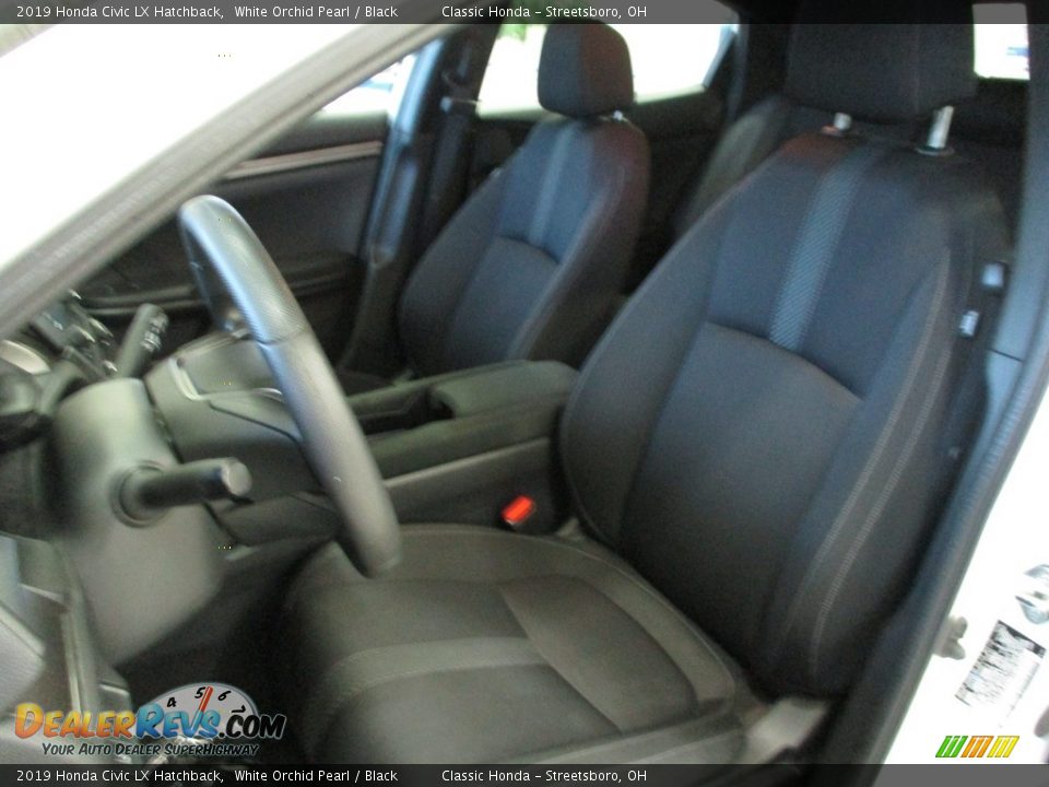 2019 Honda Civic LX Hatchback White Orchid Pearl / Black Photo #29