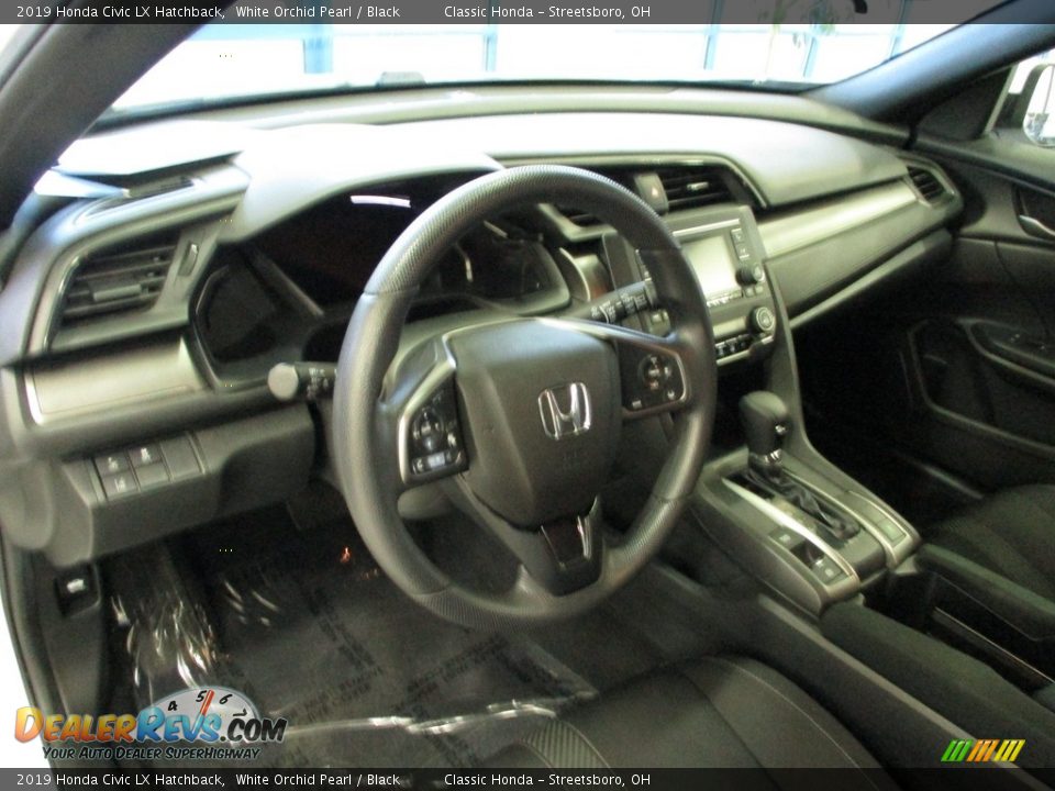 2019 Honda Civic LX Hatchback White Orchid Pearl / Black Photo #30